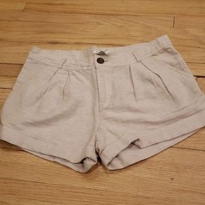 Tan trouser shorts
